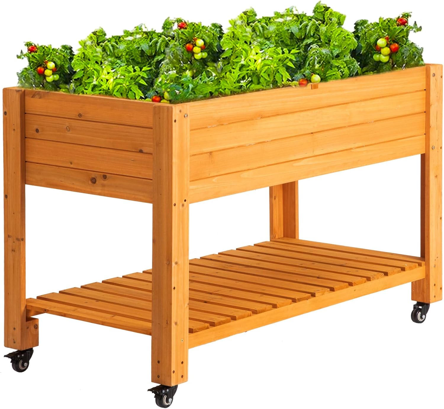 Raised Garden Bed - 이동식 목재 높이 조절 화분, 나무,
