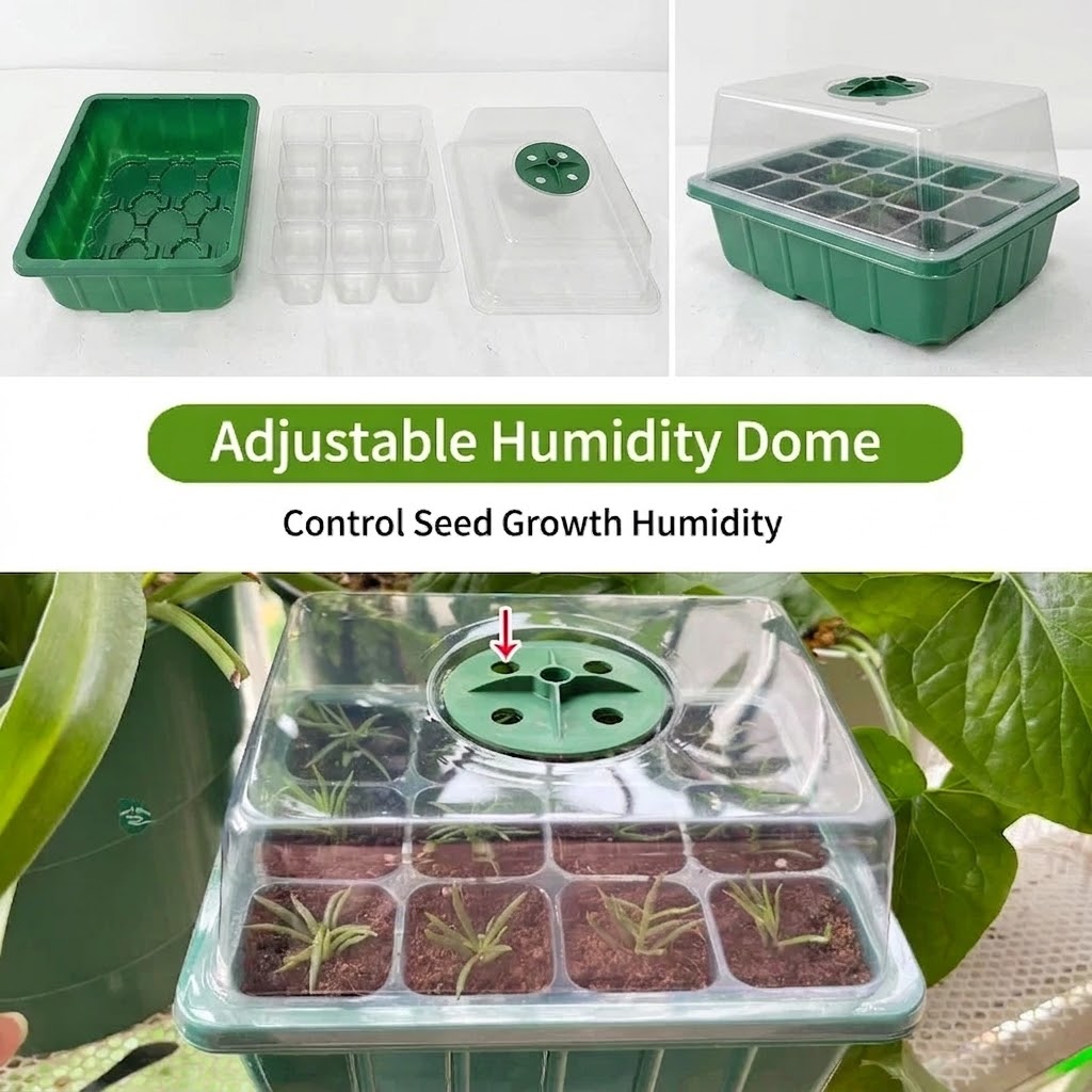 Seed Starter Tray - 식물 조명 키트가 포함된 씨앗 발아