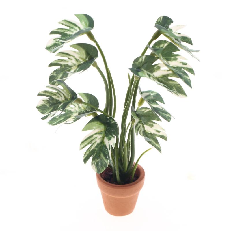 Plant Pot - New.1PC 1/12 인형 집 시뮬레이션 몬스테라
