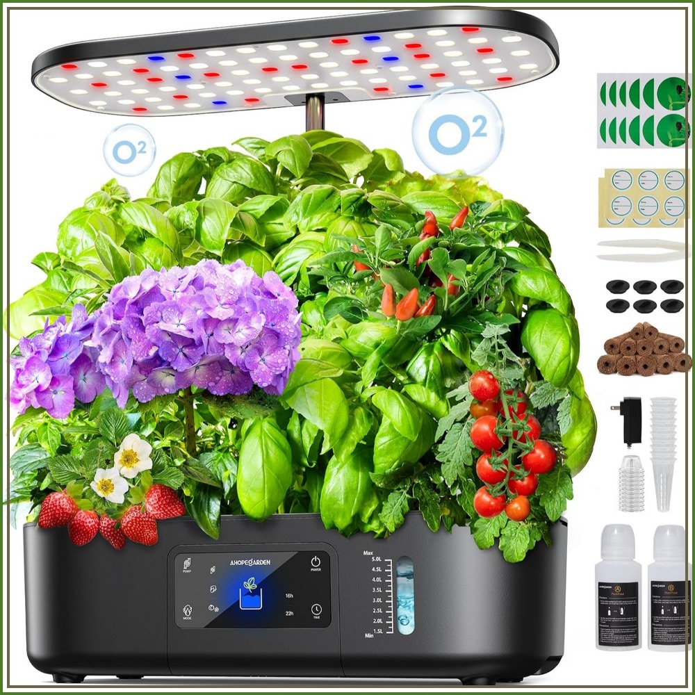 Indoor Herb Garden - 12포드 실내 수경 재배 정원(LCD 및