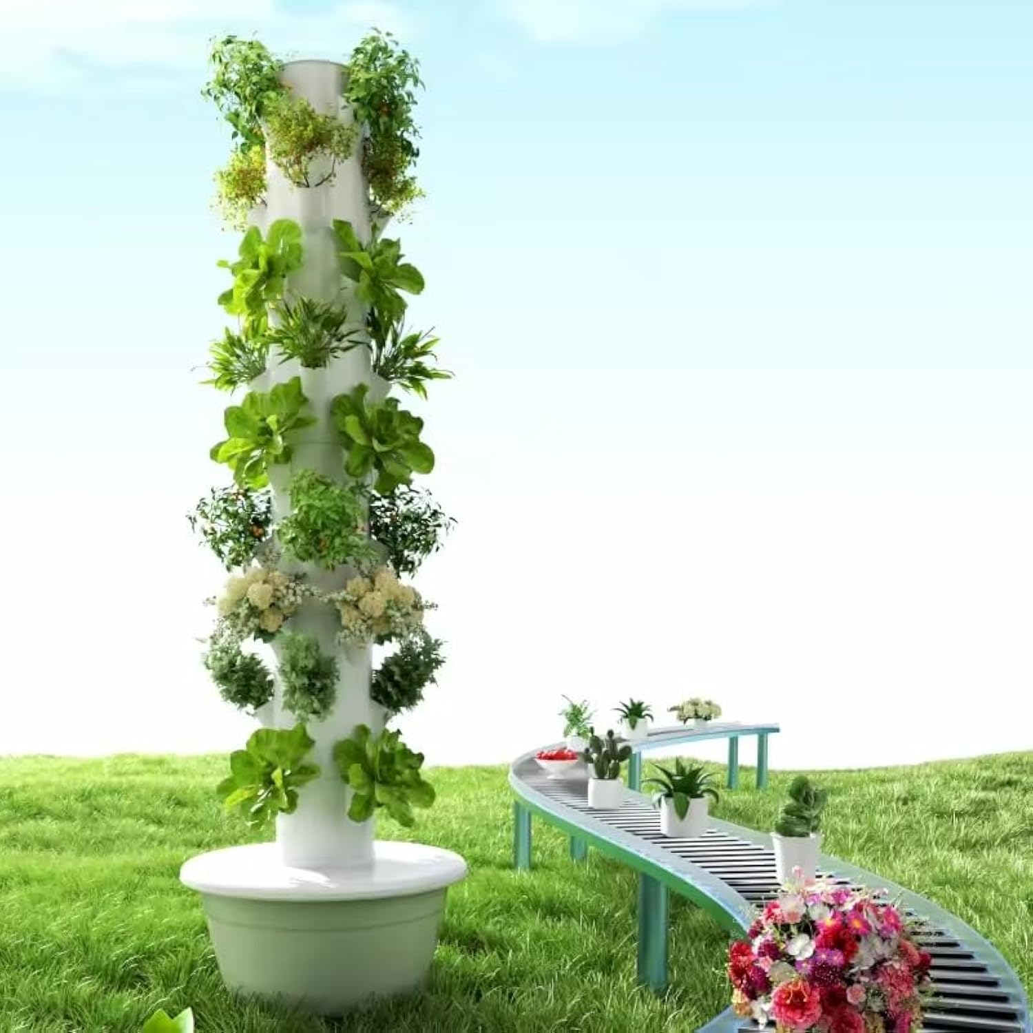 Vertical Planter - 수직 수경 재배 타워 에어로포닉 타워