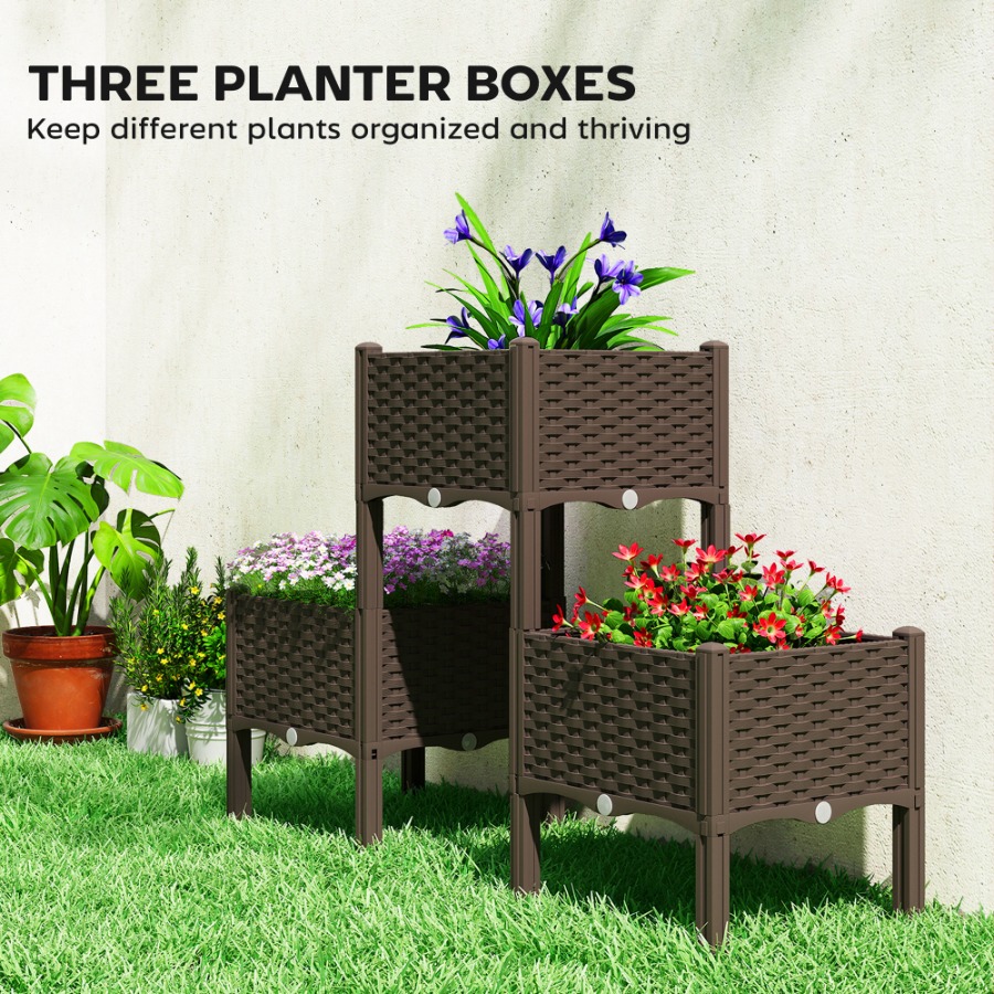 다리가 달린 플라스틱 높이 조절형 화분, 배수구와 마개 - Self Watering Planter 리뷰 및 가격