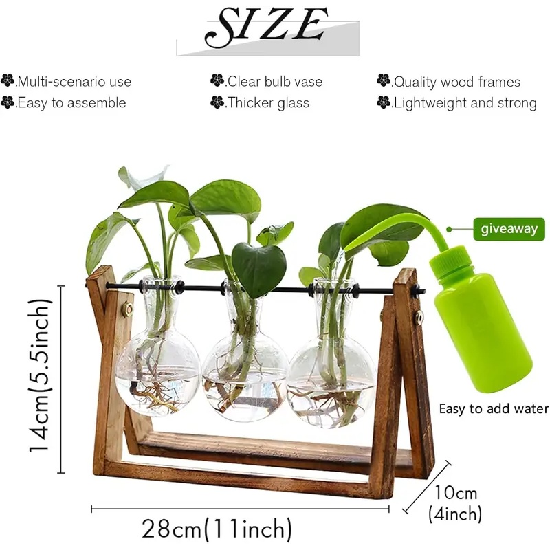 나무 스탠드 수경 재배 식물 테라리움 키트 – 여성을  - Hydroponic Kit 리뷰 및 가격