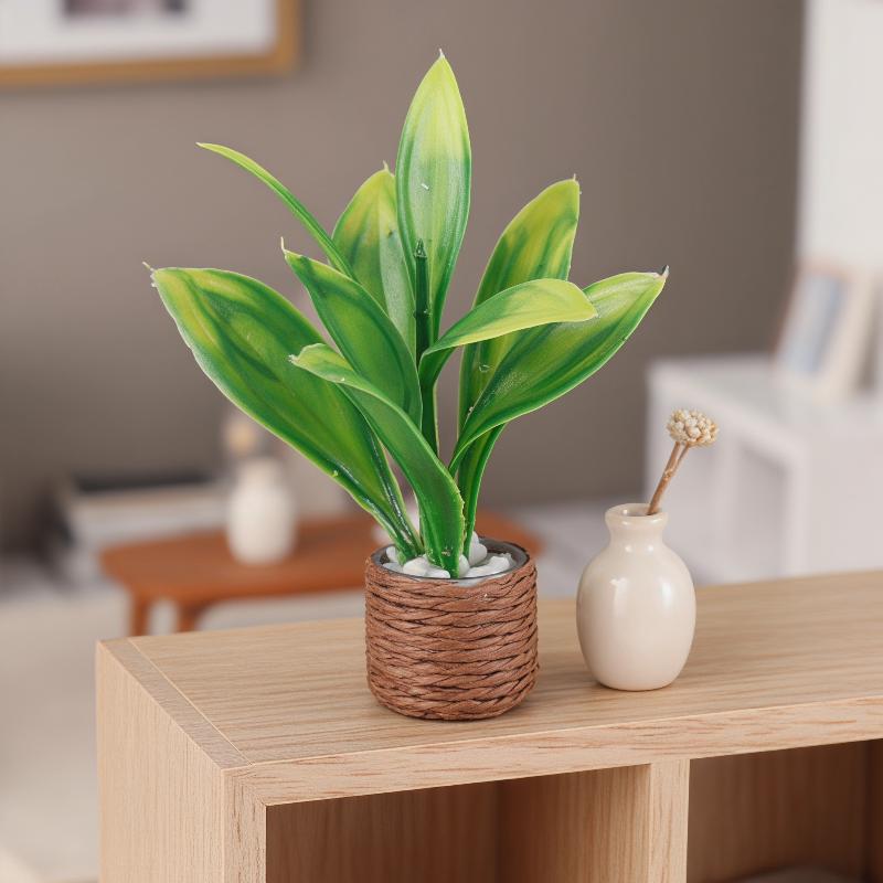 1Pcs 미니 인공 화분 식물 인형 집 녹색 장식품 짠 - Plant Pot 리뷰 및 가격