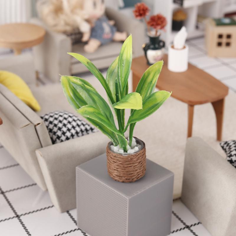 1Pcs 미니 인공 화분 식물 인형 집 녹색 장식품 짠 - Plant Pot 리뷰 및 가격
