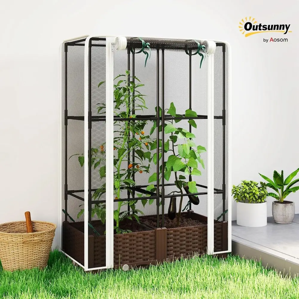 트렐리스가 있는 높은 화단, 46.5 토마토 지지대,  - Self Watering Planter 리뷰 및 가격