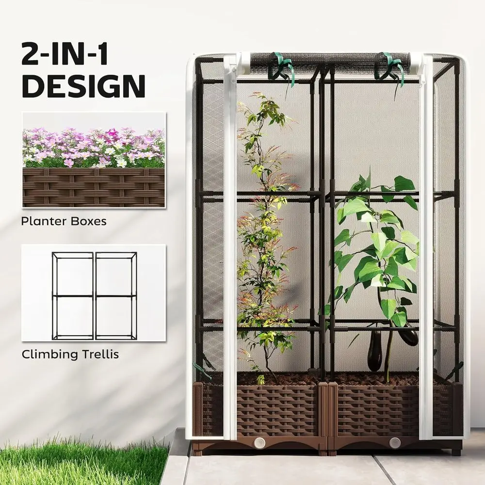 트렐리스가 있는 높은 화단, 46.5 토마토 지지대,  - Self Watering Planter 리뷰 및 가격