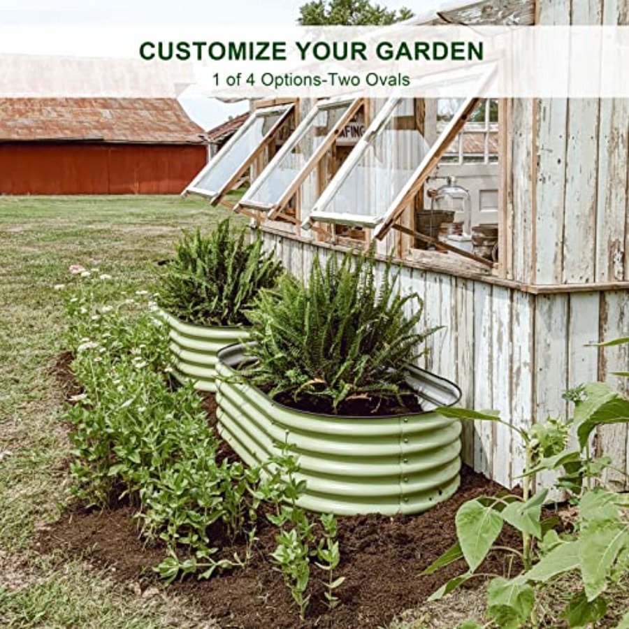 실외용 모듈식 아연 도금 강철로 제작된 높이 17인치의 - Raised Garden Bed 리뷰 및 가격
