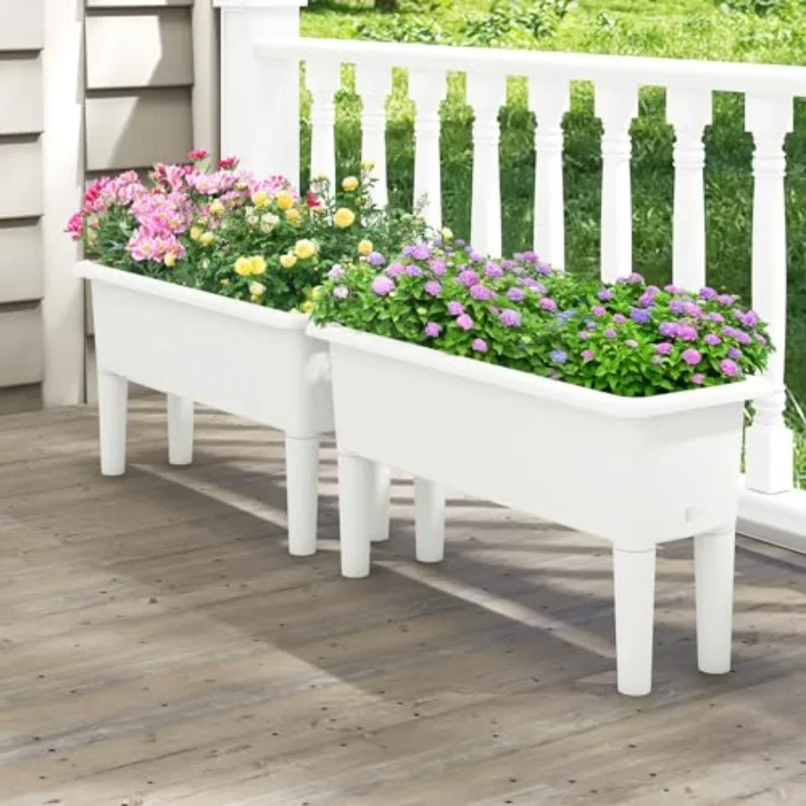 2개 세트의 야외용 높이 조절형 화분, 분리 가능한 다 - Self Watering Planter 리뷰 및 가격