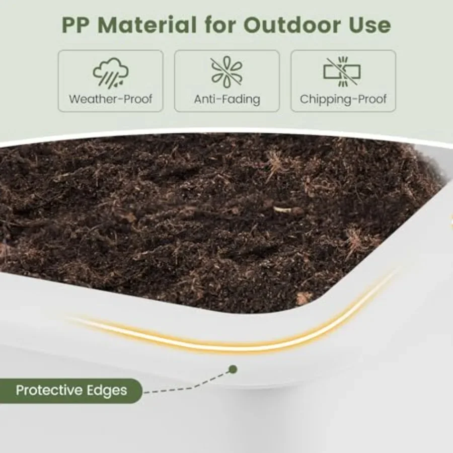 2개 세트의 야외용 높이 조절형 화분, 분리 가능한 다 - Self Watering Planter 리뷰 및 가격