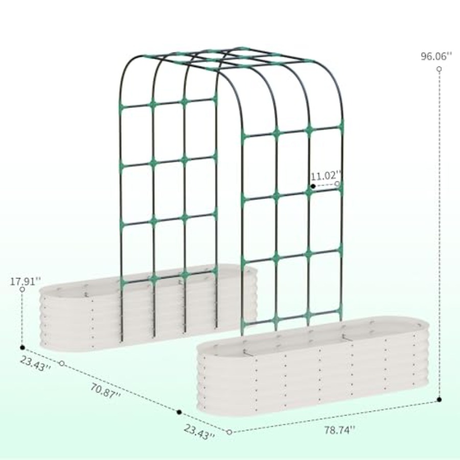 실외용으로 제작된 아연 도금 처리된 높이 조절형 정원용 - Raised Garden Bed 리뷰 및 가격