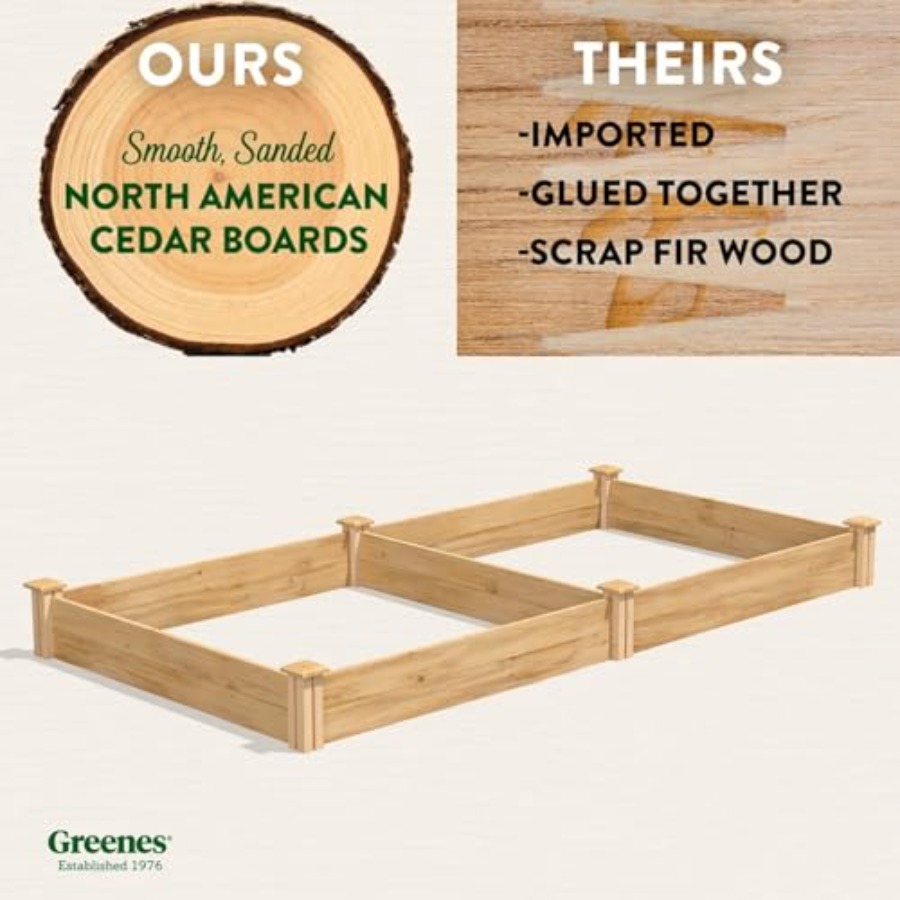 실외용으로 제작된 높이 조절형 화단, 삼나무 재질, 자 - Raised Garden Bed 리뷰 및 가격