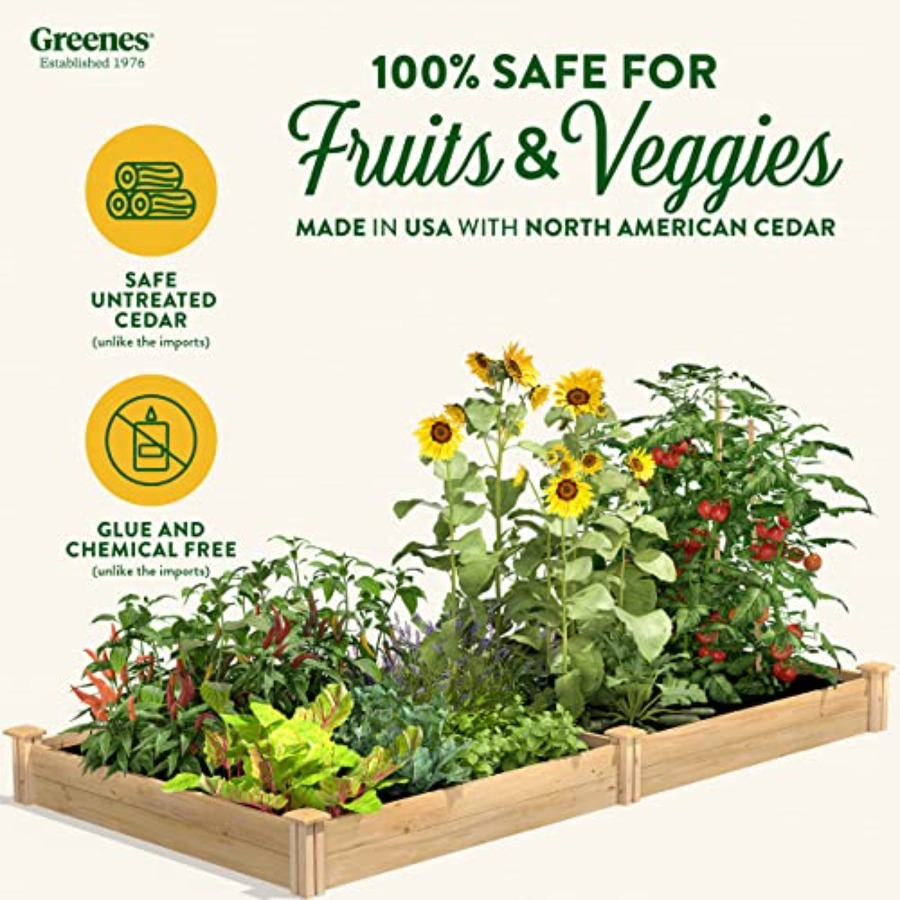 실외용으로 제작된 높이 조절형 화단, 삼나무 재질, 자 - Raised Garden Bed 리뷰 및 가격