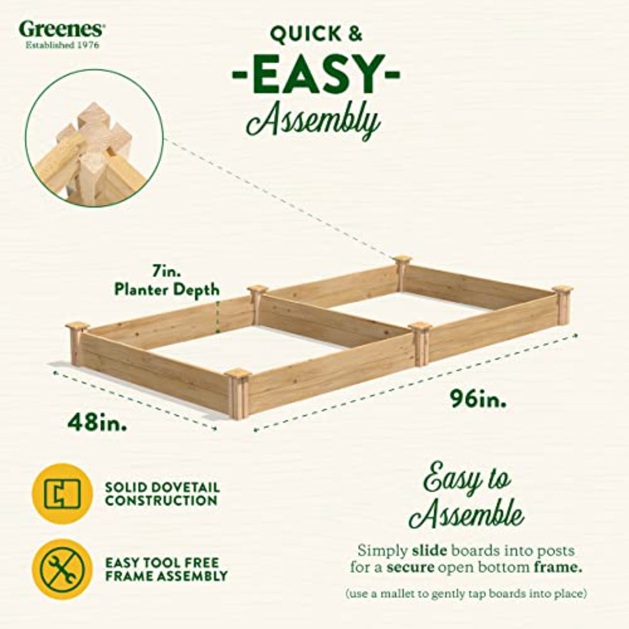 실외용으로 제작된 높이 조절형 화단, 삼나무 재질, 자 - Raised Garden Bed 리뷰 및 가격