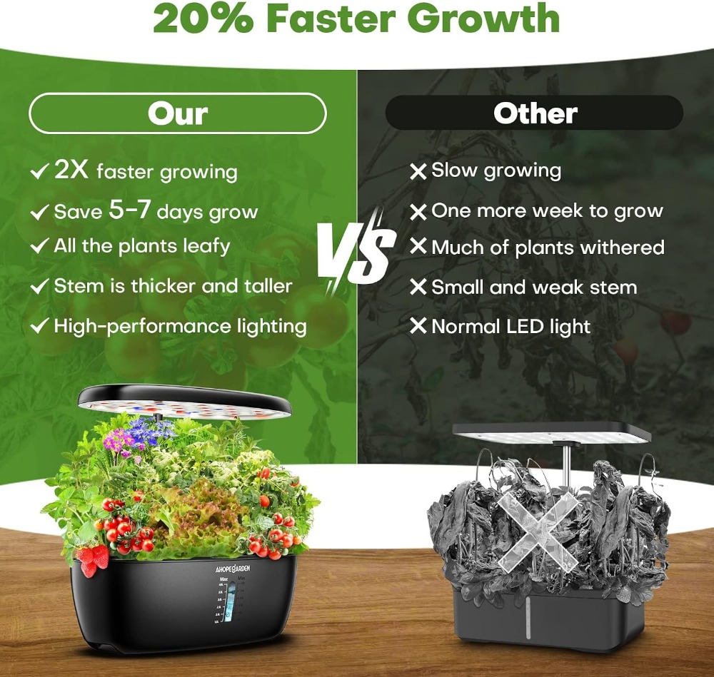 12포드 수경재배 정원(LED 성장등 포함), 실내 허 - Indoor Herb Garden 리뷰 및 가격