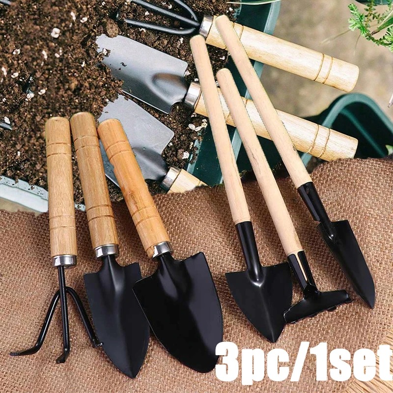 3PC/1Set 미니 원예 도구 세트 손잡이가 있는 휴 - Indoor Herb Garden 리뷰 및 가격