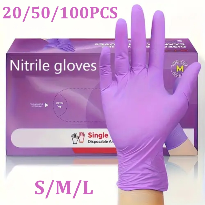 50/100PCS 바이올렛 니트릴 장갑 일회용 보라색  - Garden Gloves 리뷰 및 가격