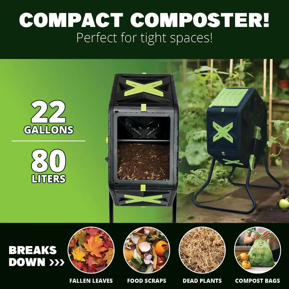 21갤런 회전식 야외 퇴비통 - BPA 프리, 내후성, - Compost Bin 리뷰 및 가격