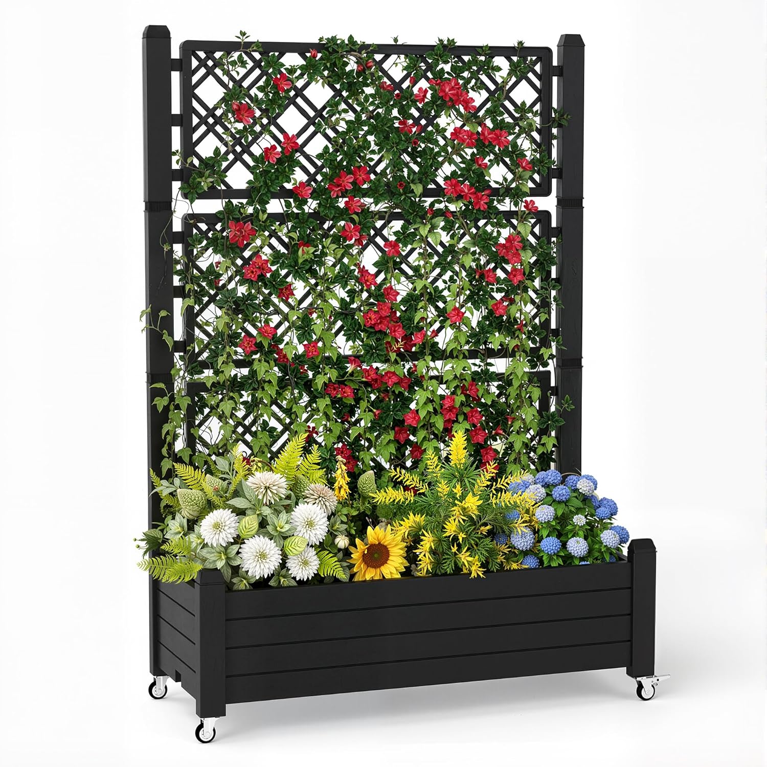 트렐리스가 있는 높이 조절 가능한 화분, 21갤런 자동 - Self Watering Planter 리뷰 및 가격